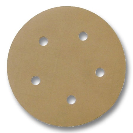Pasco Hook-and-Loop Sanding Disc, 5 in. Dia, 5 Hole, 220 Grit P6.23-05220V5
